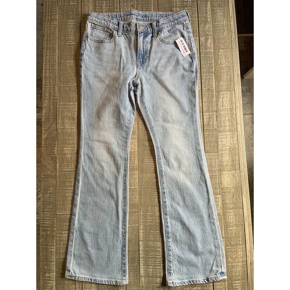 Old Navy Bootcut Jeans Juniors Girls Size 14 Mid Rise Light Blue Denim NWT New